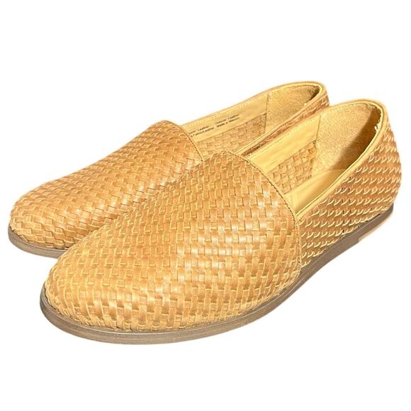 Nisolo Alejandro Woven Slip-On Shoes Tobacco Leather‎ Men's Loafers Size 10.5